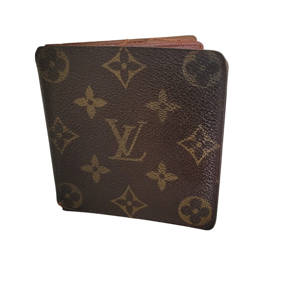 Louis Vuitton Monogram Canvas Bifold Wallet Brown CA0091 Mens Made in Spain